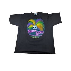 Vintage Universal Studios Mardi Gras Vintage Black T-Shirt XL